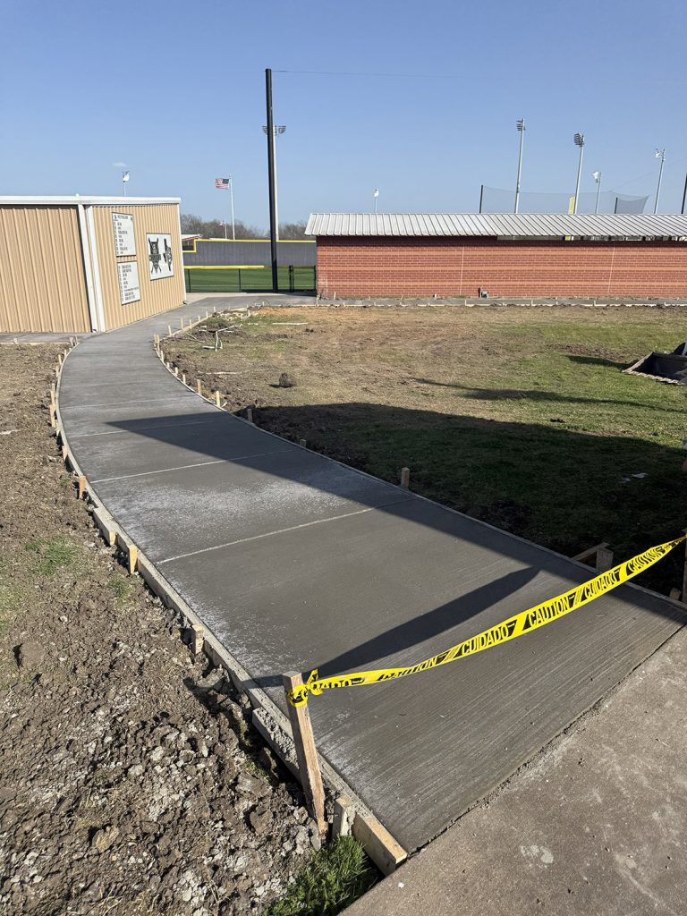 RCISD Baseball field concrete sidewalk copy